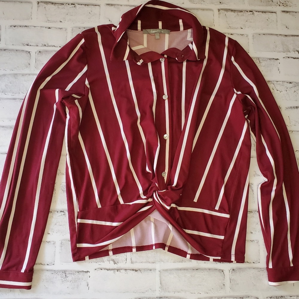Sweet Rain striped long sleeve top